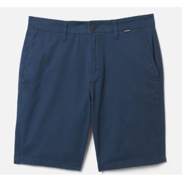 Hurley men's Essential Cotton Twill Walk Short Navy Blue Size 36 - Picture 2 of 9